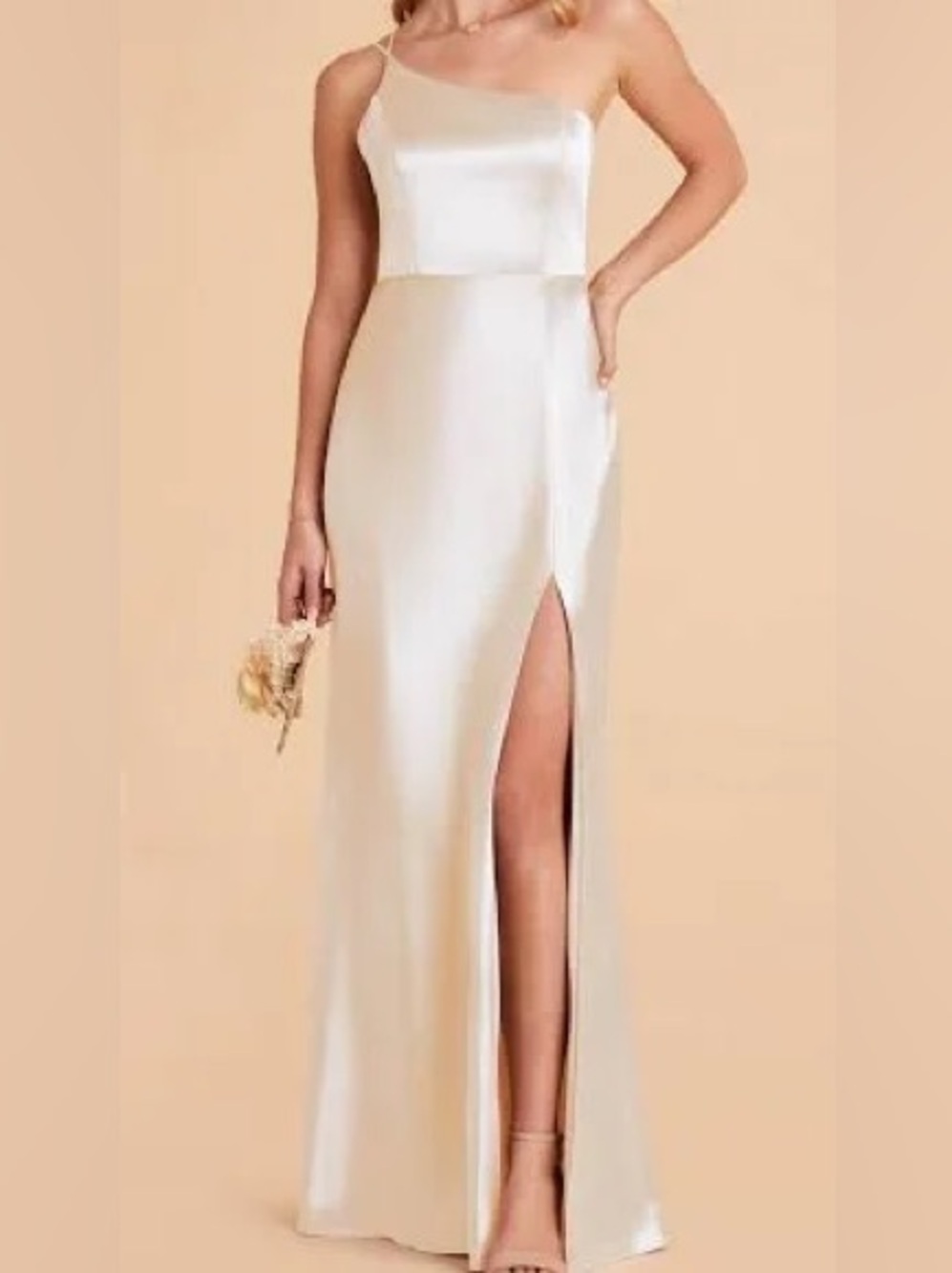 Birdy Grey One-Shoulder Satin Evening Dress